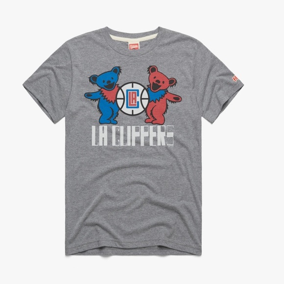 LA Clippers / Greatful Dead Gray Soft Vintage Feel Graphic Tee - Picture 1 of 5